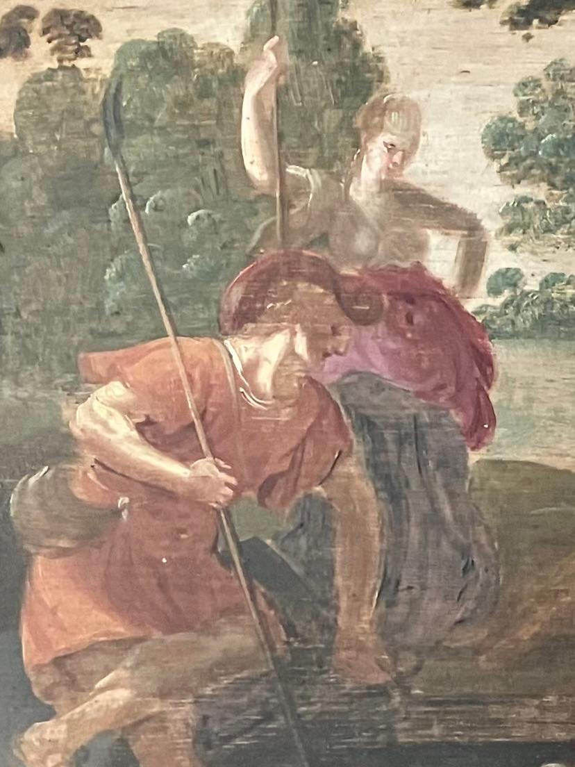 Néoclassique Huile continentale Scène biblique en vente