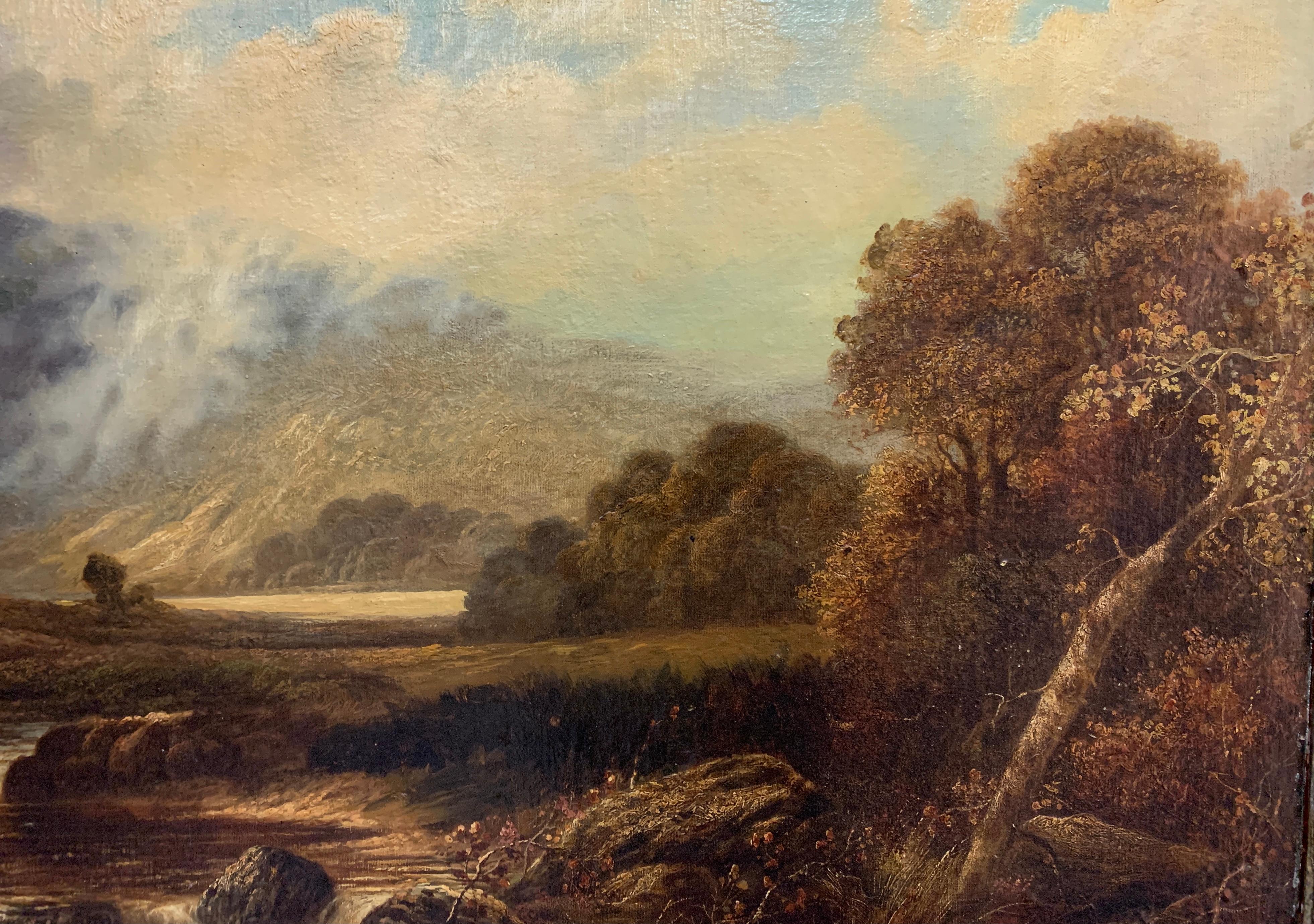 Öl auf Leinwand – Landschaft, Kreis von James Stark (1792–1859) (19. Jahrhundert) im Angebot
