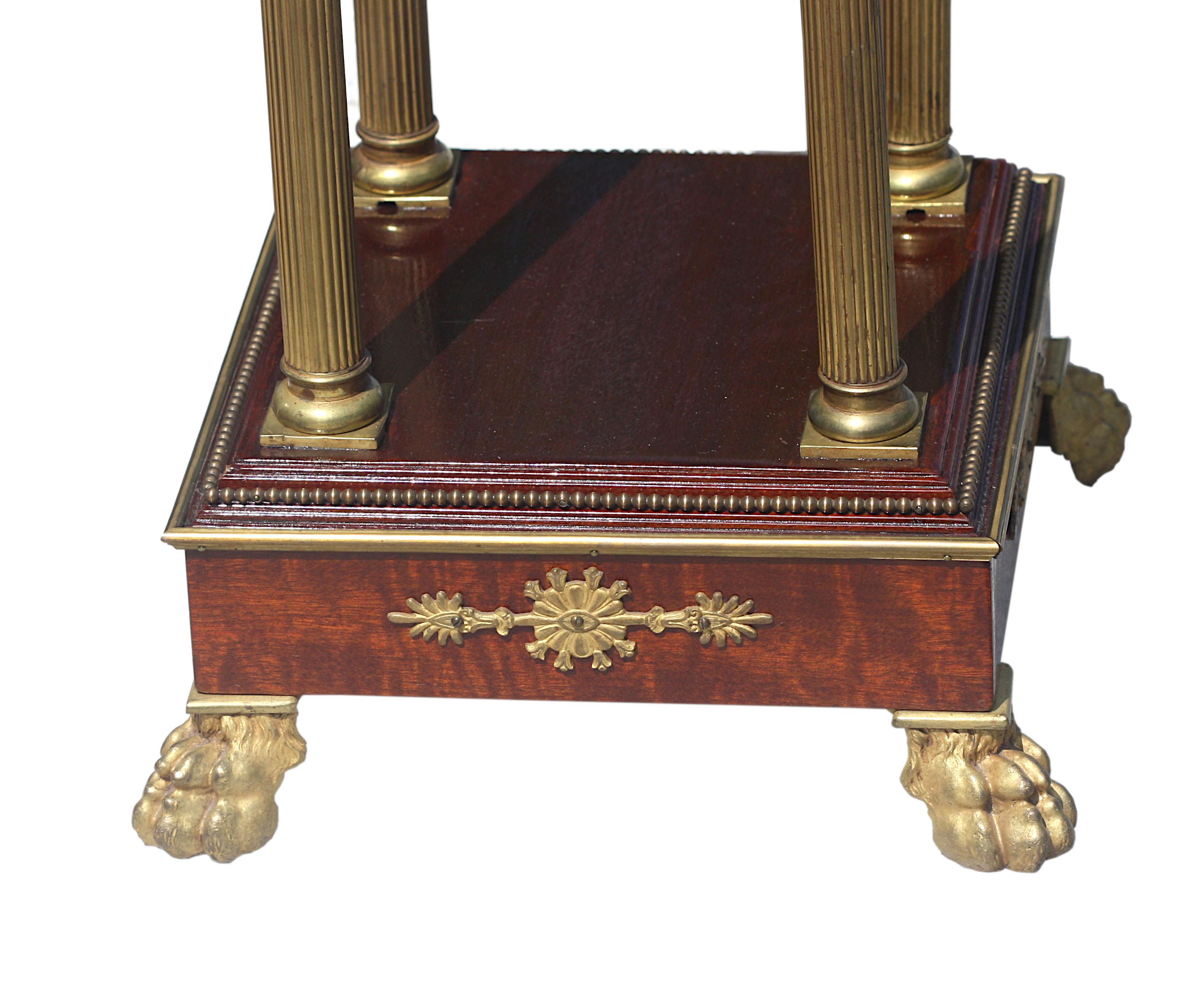 20th Century Continental Onyx and Gilt-Bronze Pedestal For Sale