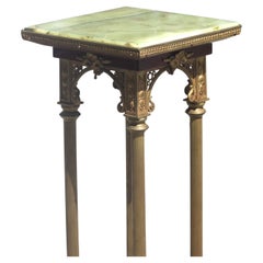 Vintage Continental Onyx and Gilt-Bronze Pedestal