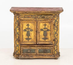 Continental Paint-Decorated Small Cabinet