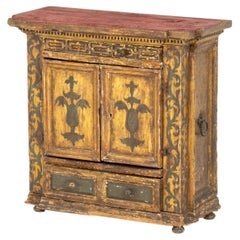 Continental Paint-Decorated Small Cabinet