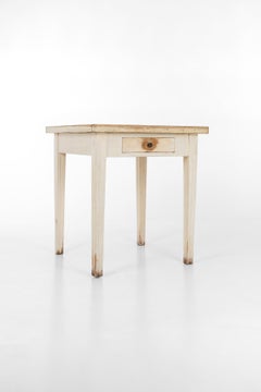 Tavolo Continentale con piano in piastrelle dipinte, 1890 circa