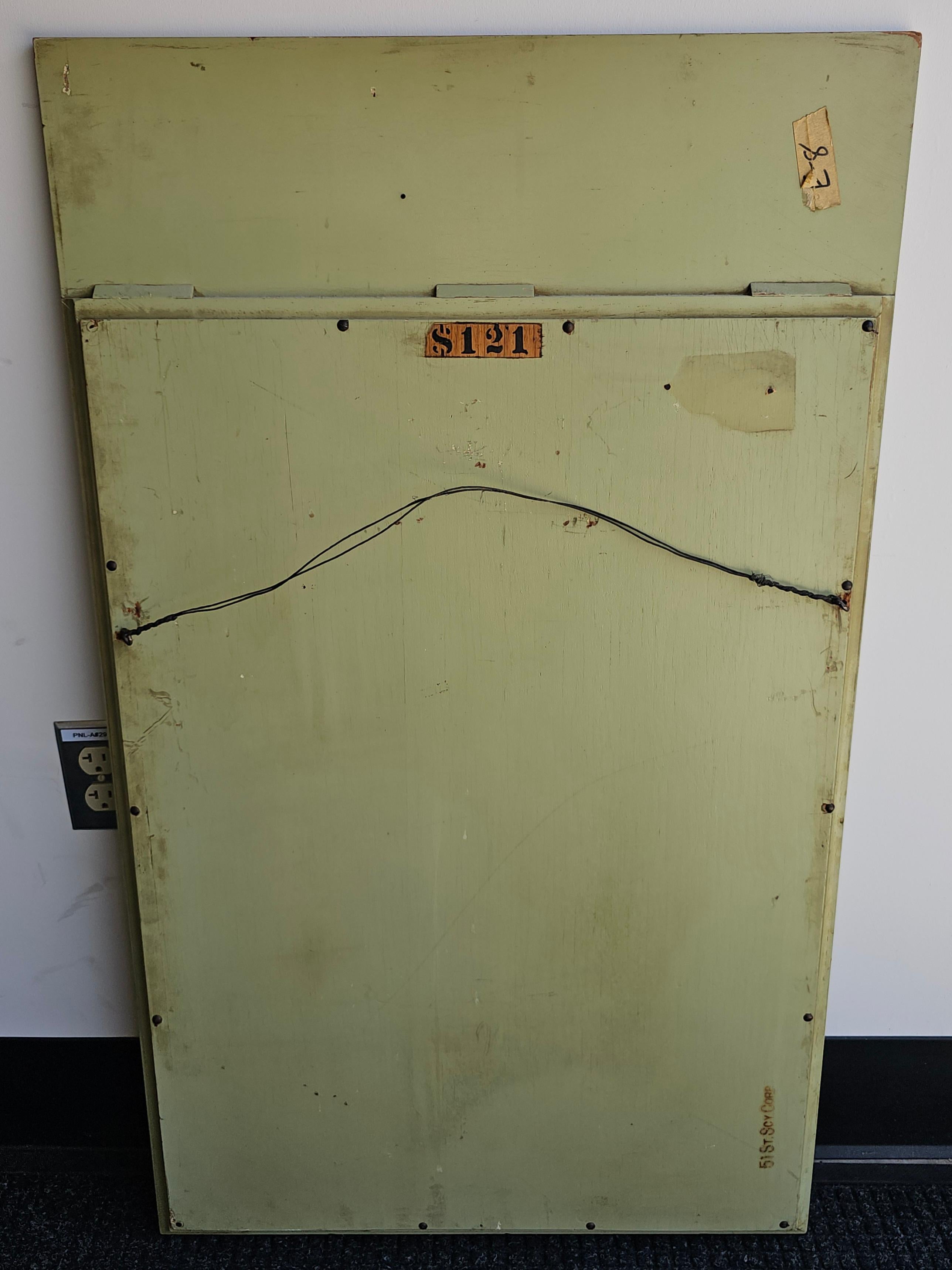 20th Century Continental Partial Gilt and Green Painted and Decorated Frame Mirror For Sale
