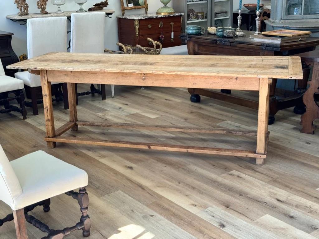 Continental Pine Farm Table, Late 19th Century For Sale 3