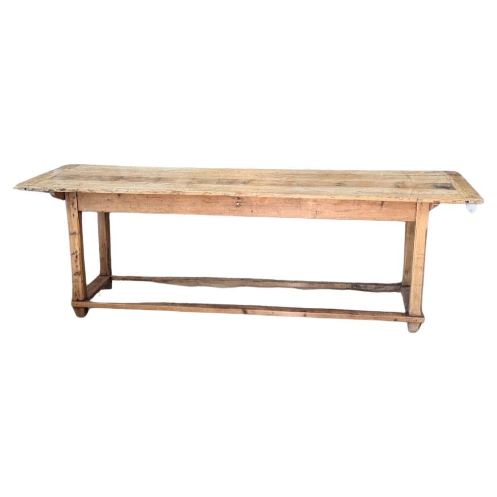 Continental Pine Farm Table, Late 19th Century For Sale