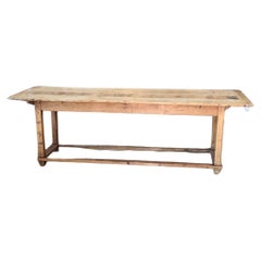 Antique Continental Pine Farm Table, Late 19th Century