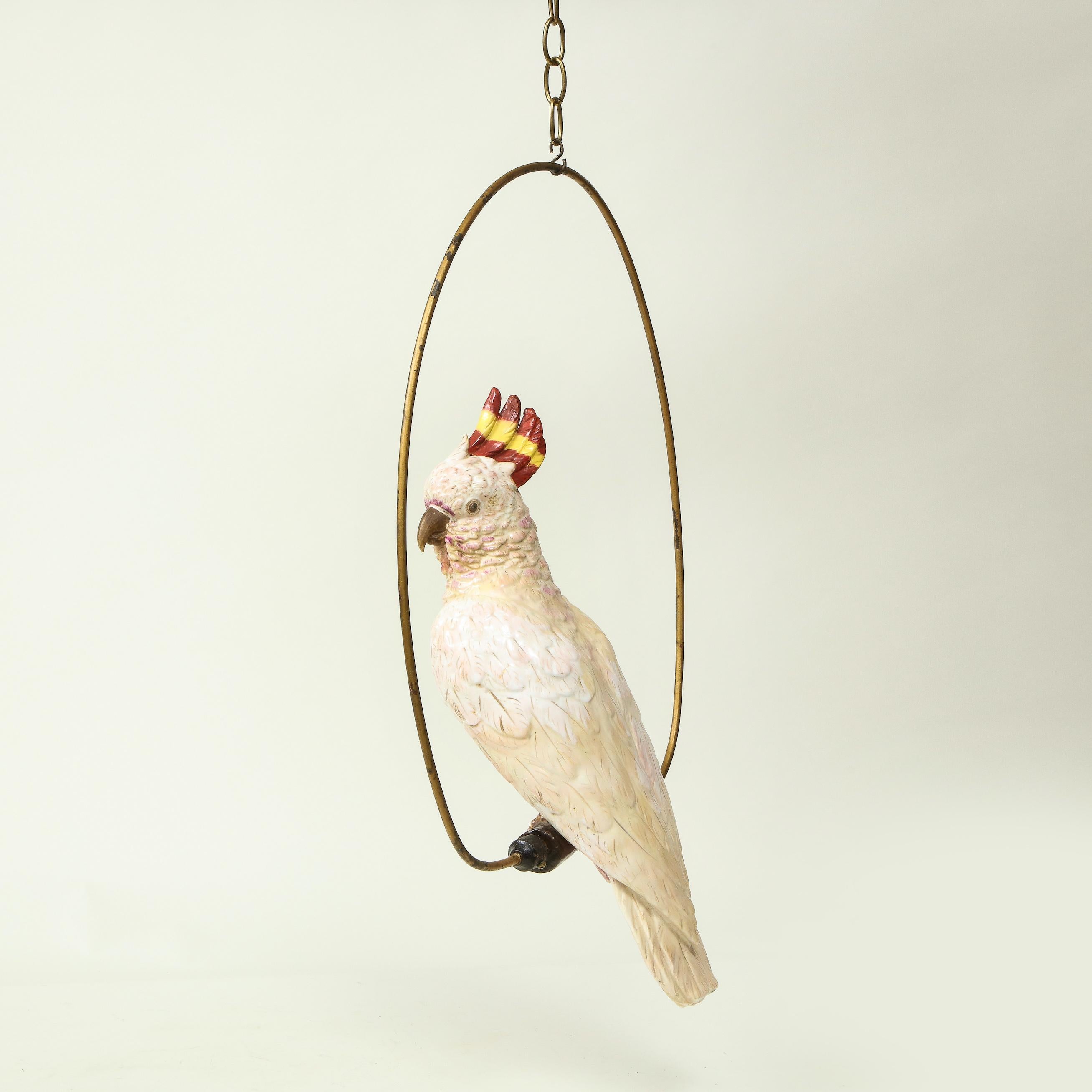 Continental Porcelain Model of a Major Mitchells Cockatoo with Ring 3