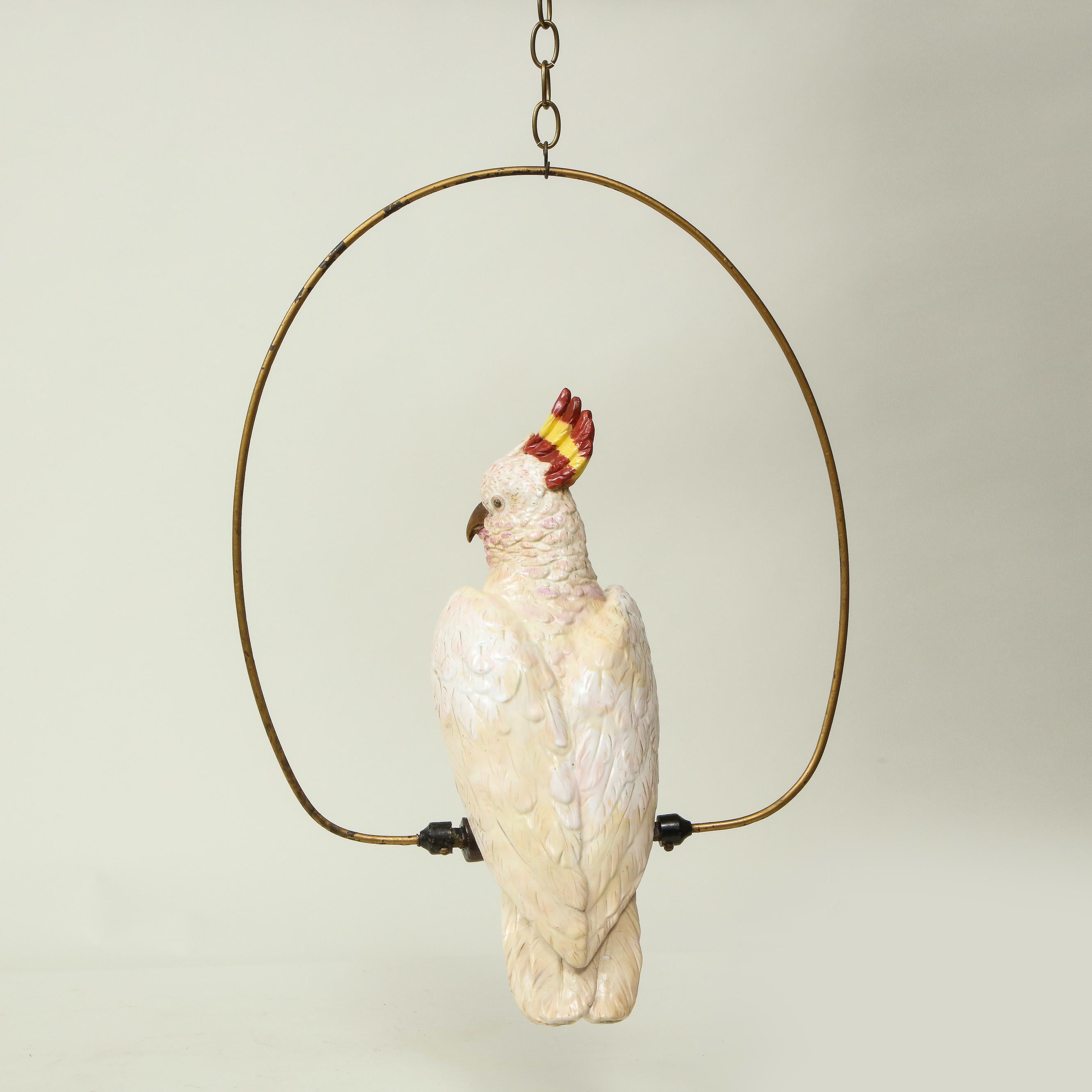 Continental Porcelain Model of a Major Mitchells Cockatoo with Ring 6