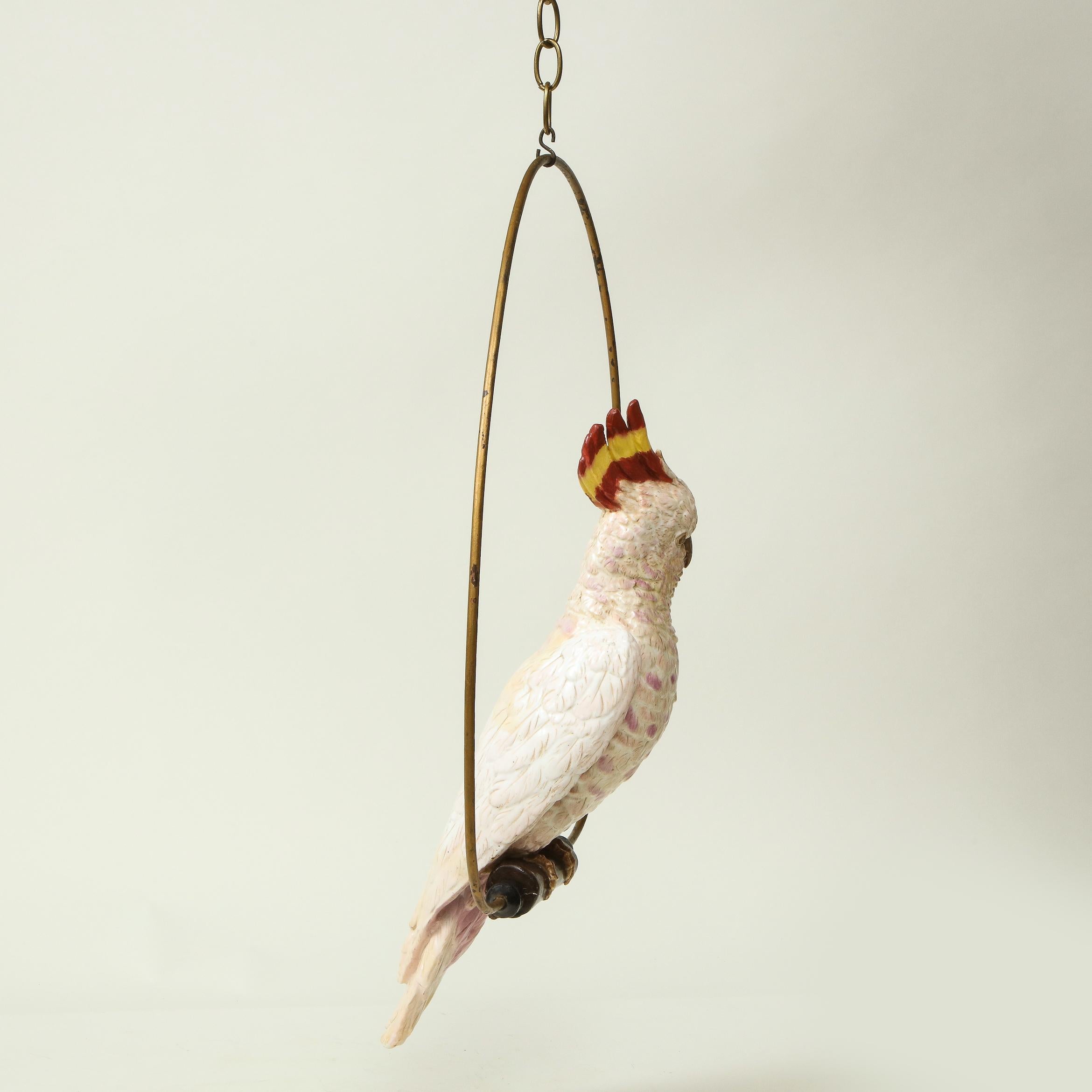 Continental Porcelain Model of a Major Mitchells Cockatoo with Ring 10