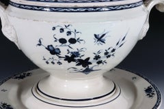 Continental Pottery Large Chinoiserie Soup Tureen, Cover & Stand, Nimy Factory