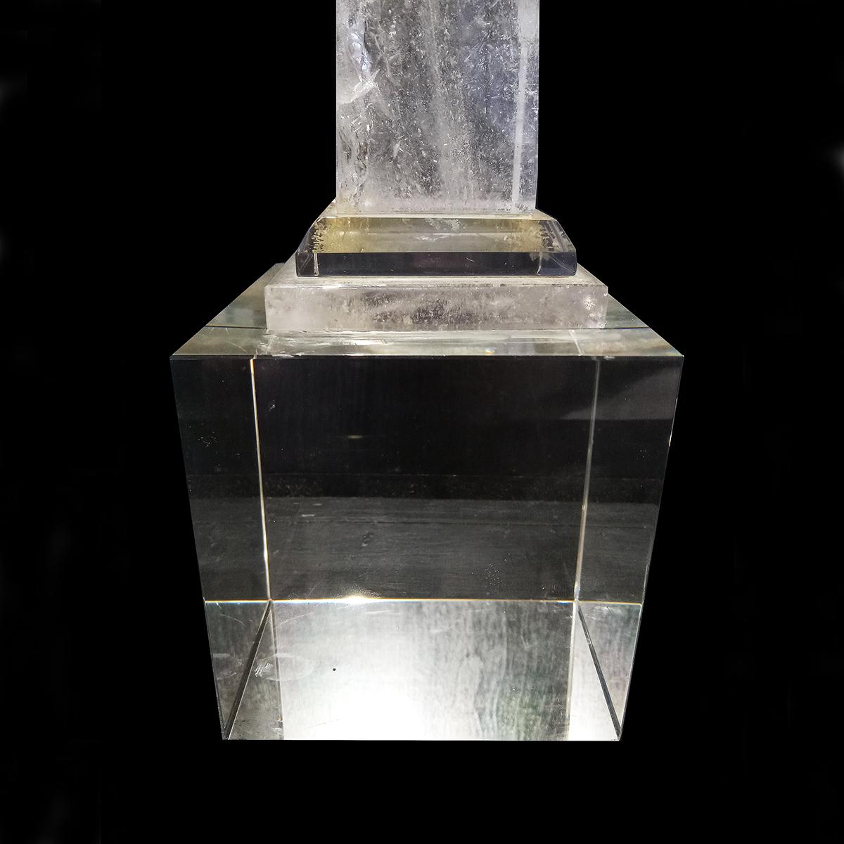 Continental Rock Crystal Obelisks, Pair For Sale 6