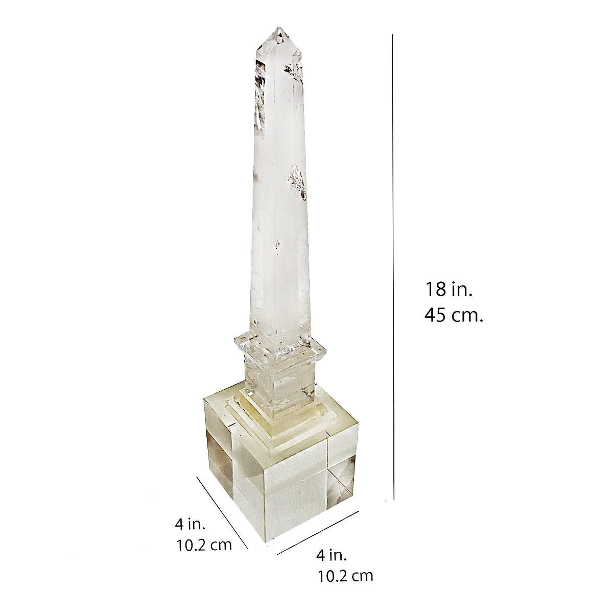 Continental Rock Crystal Obelisks, Pair For Sale 11