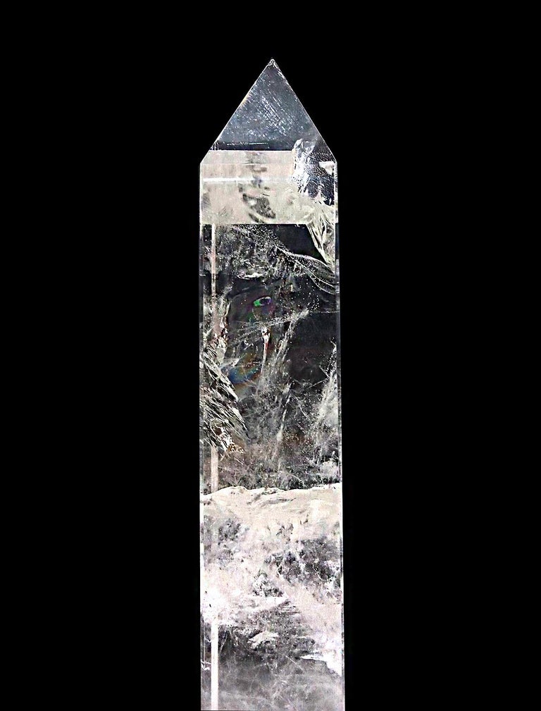 Continental Rock Crystal Obelisks, Pair For Sale at 1stDibs
