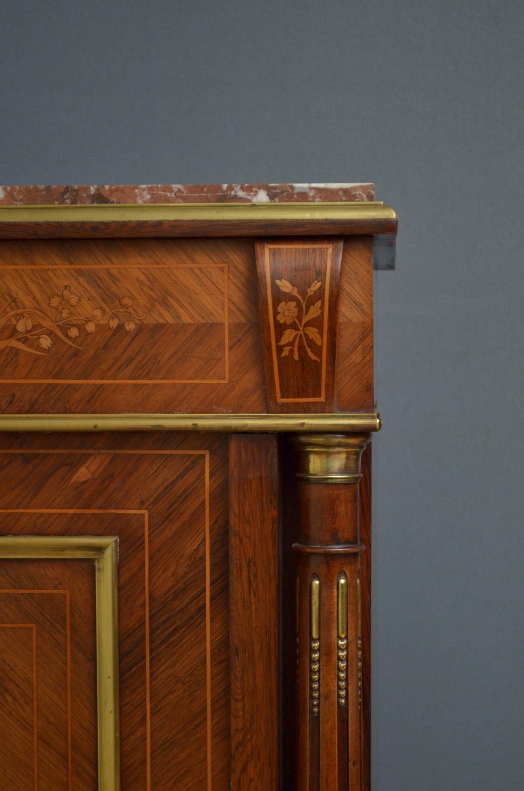 Early 20th Century Continental Rosewood Sideboard, Side Cabinet