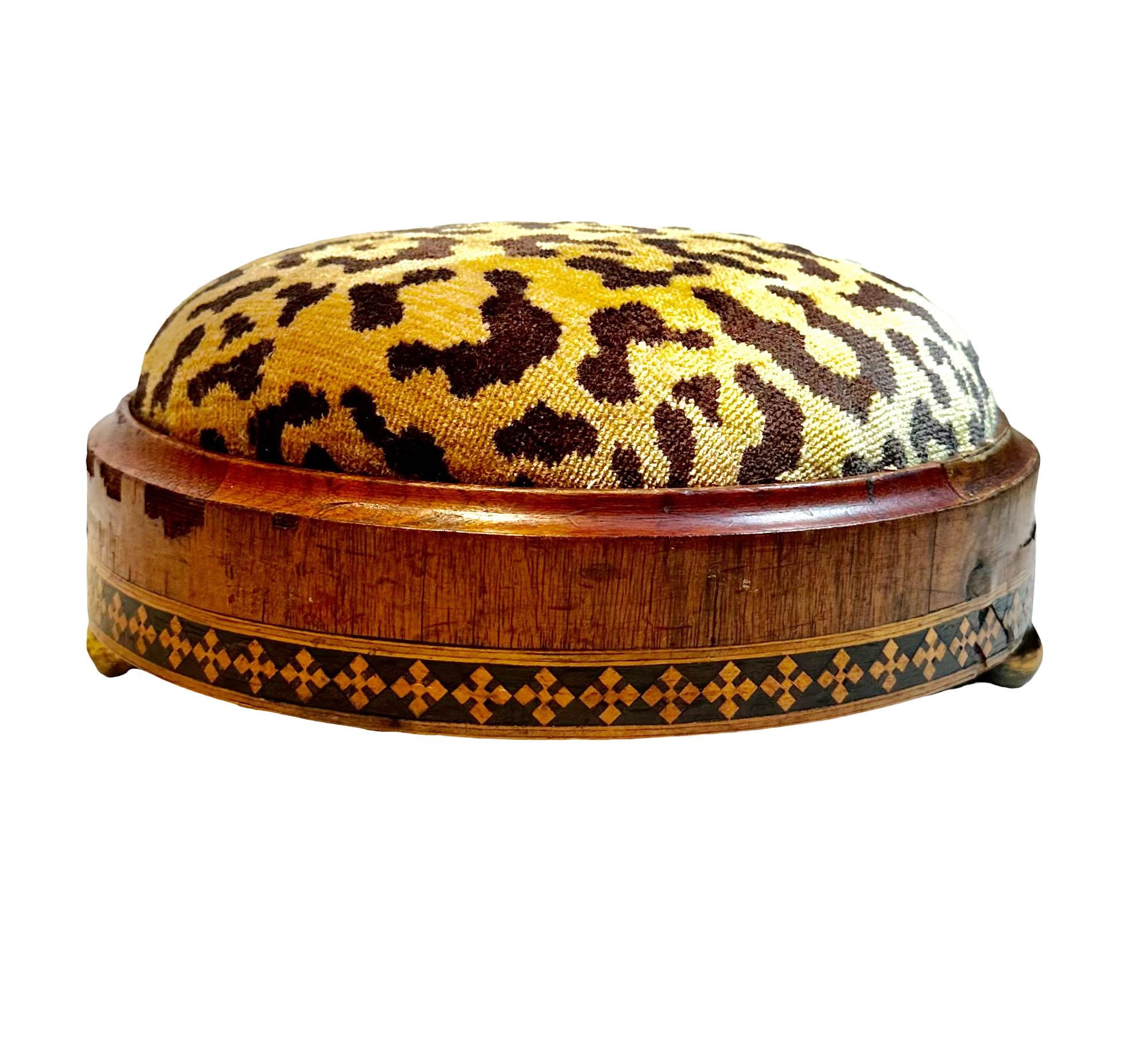 Danish Continental Scalamandre Leopard Stool