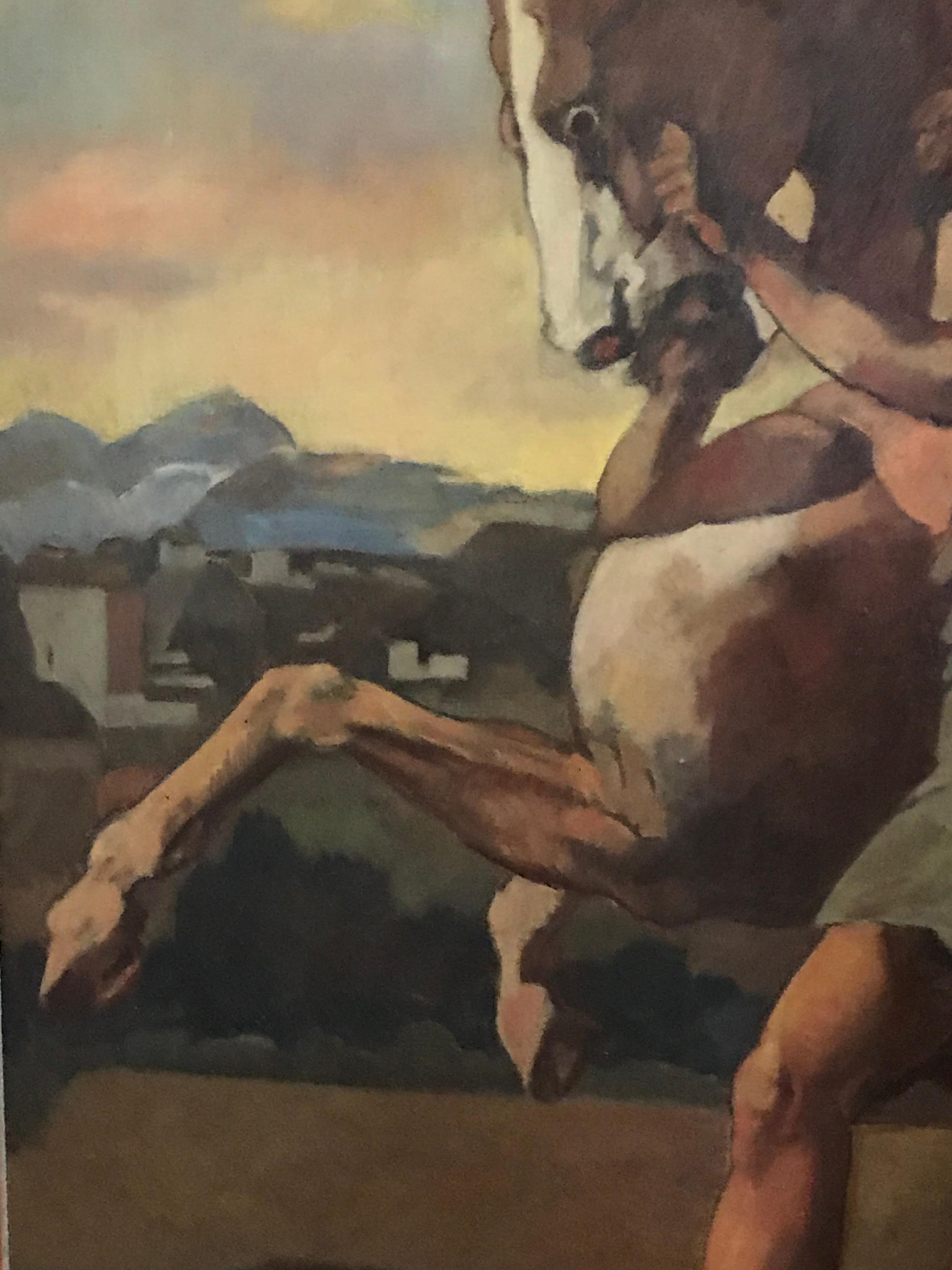 Huge Greek mythology painting -- The Start of the Race of the Barberi Horses 4
