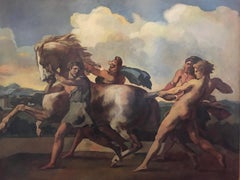 Huge Greek mythology painting -- The Start of the Race of the Barberi Horses