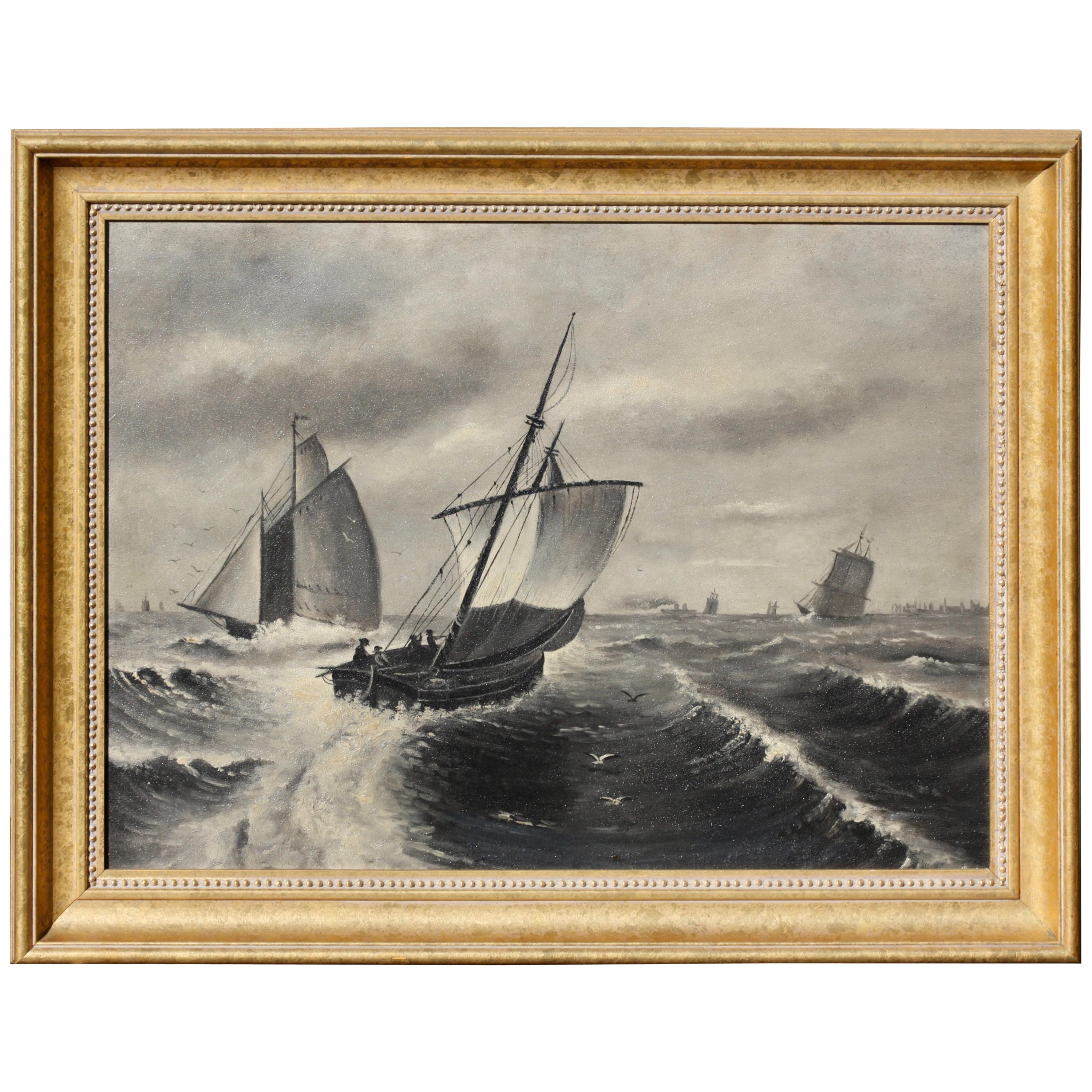 Continental School 19th-20th Century "Stormy Seas"