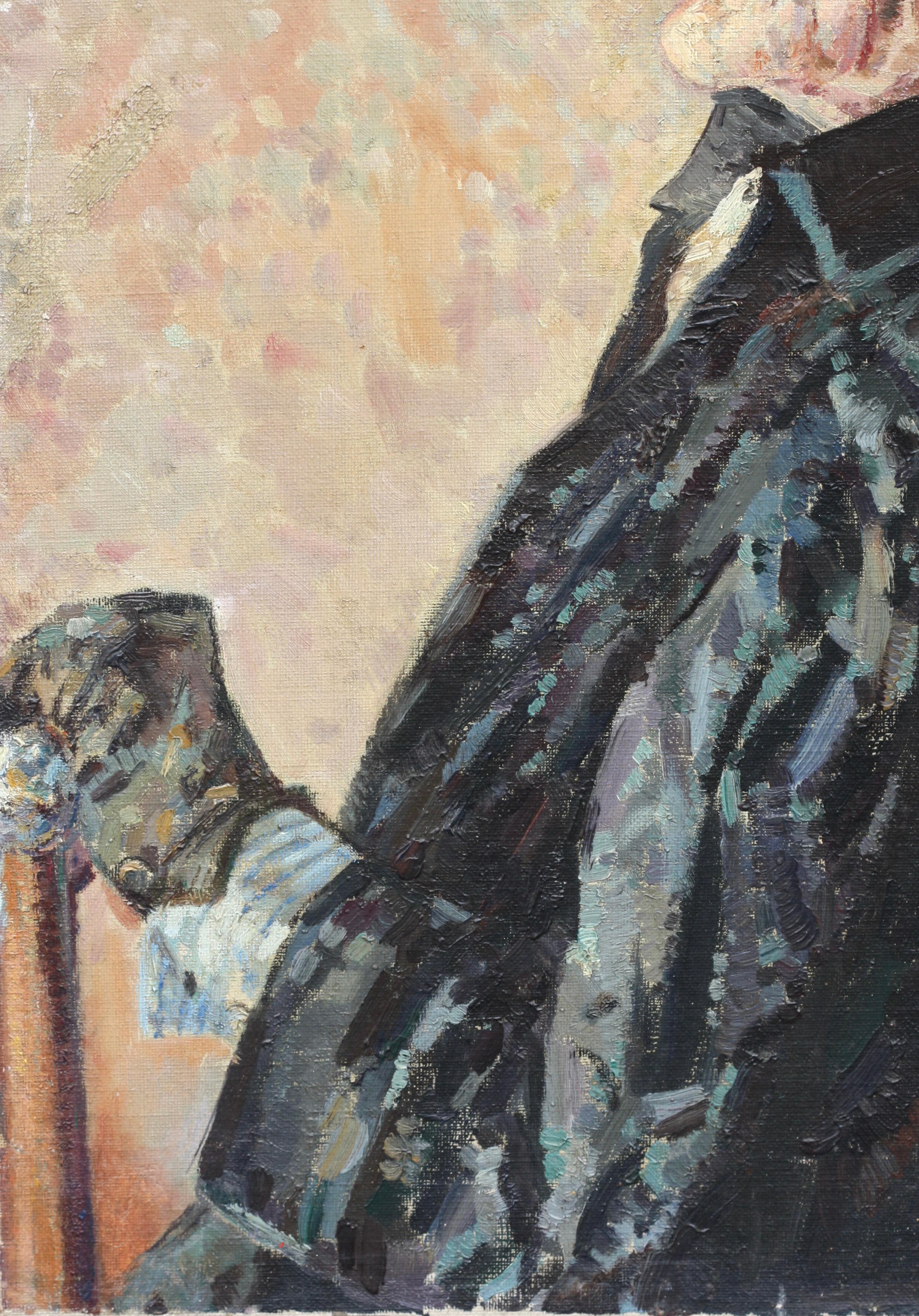 Kontinentale Schule der Kontinentalschule des 20. Jahrhunderts „Gentleman with Cane“ (Leinwand) im Angebot