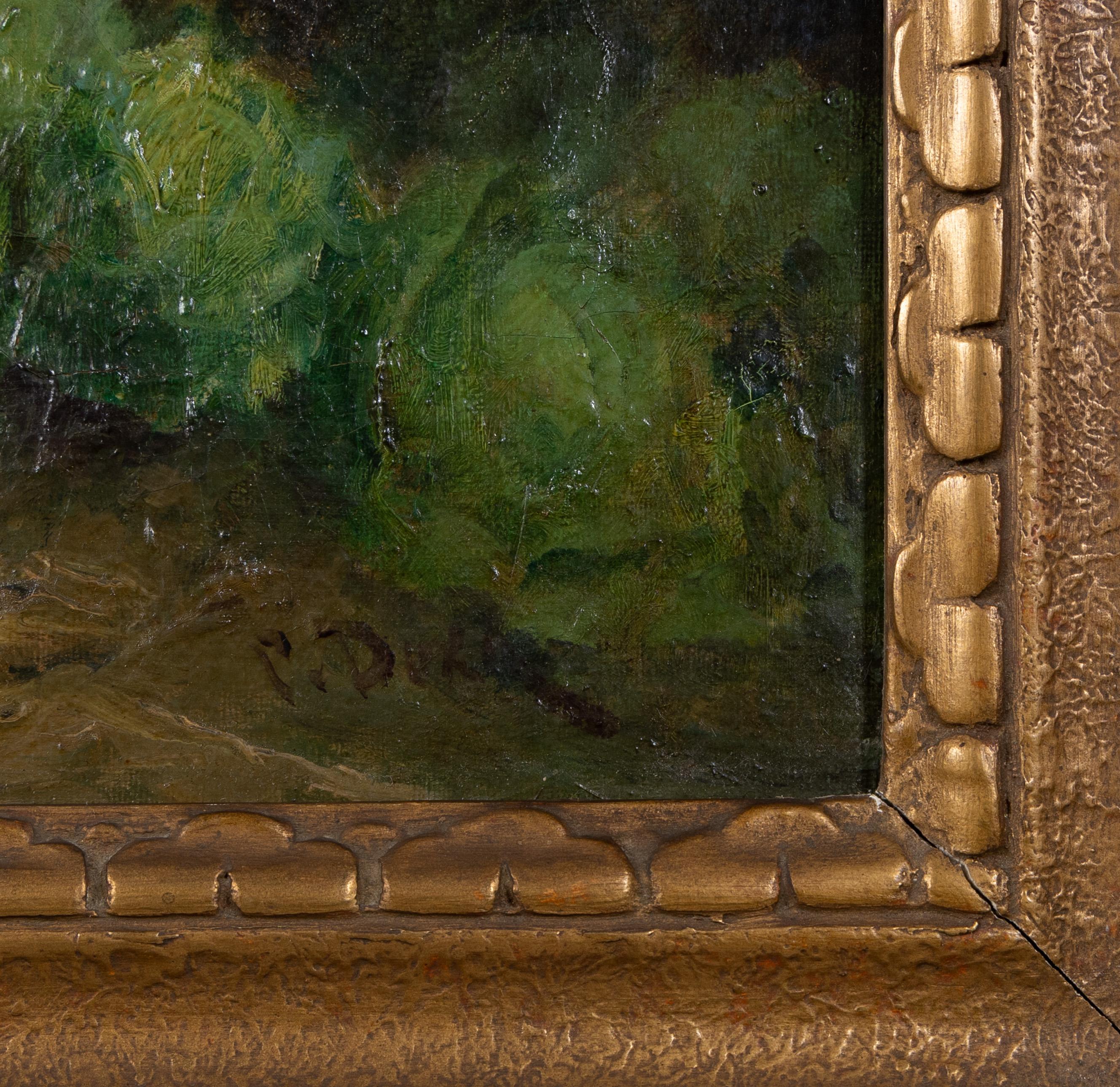 Continental School, Ende 19. Jahrhundert Öl auf Leinwand - Zwei Frauen mit Kohlköpfen im Angebot 2