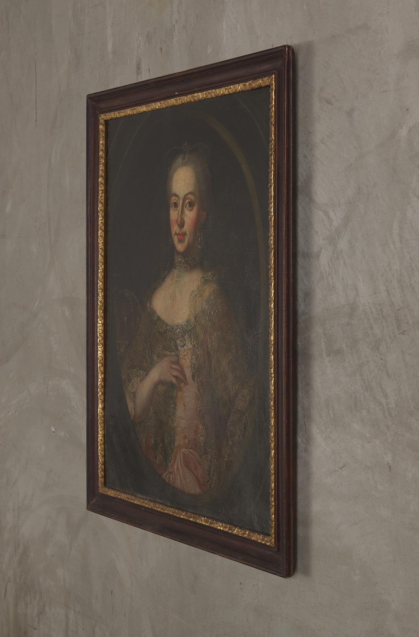 French Continental School Oil Portrait of Maria Theresa (1717-1780) For Sale