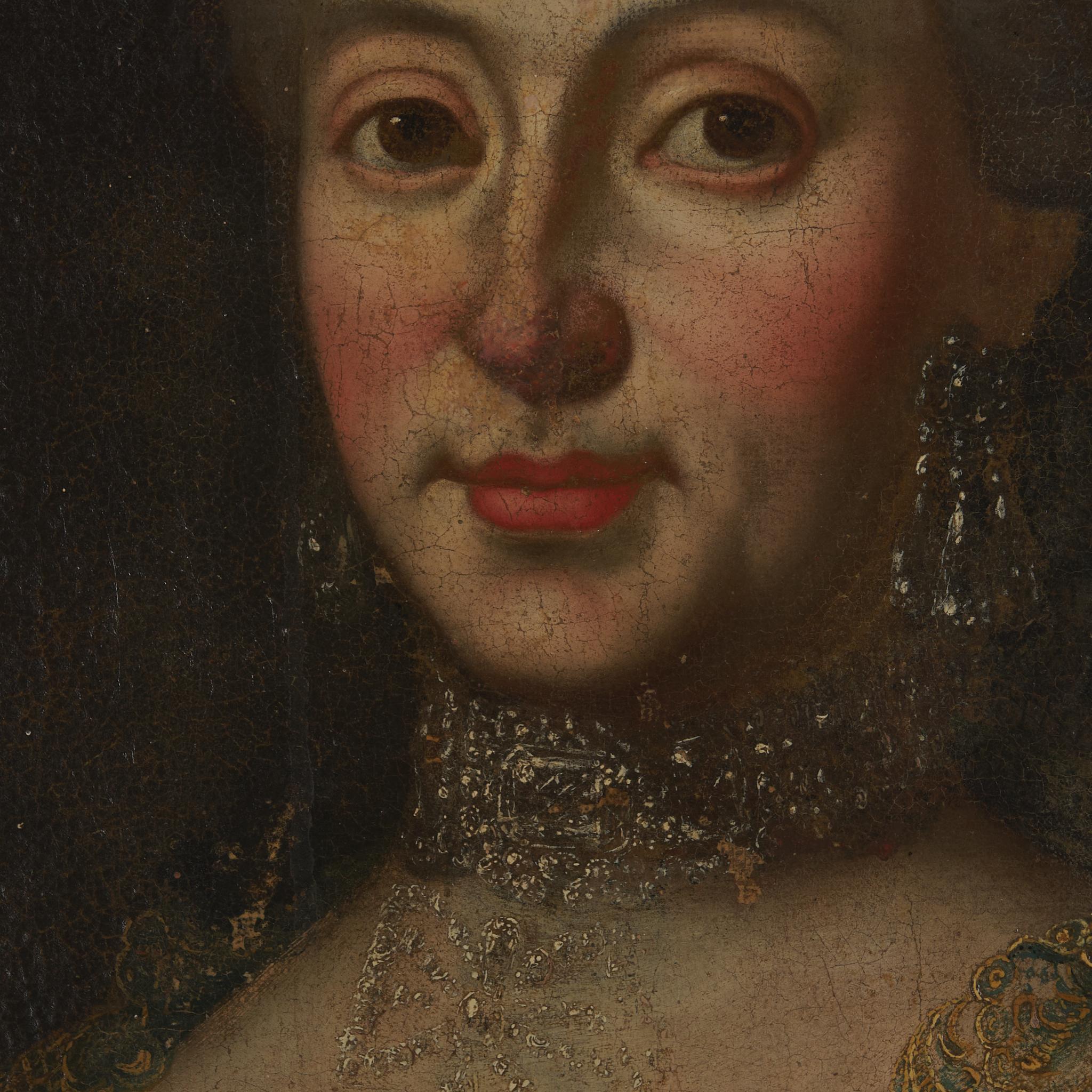 Oiled Continental School Oil Portrait of Maria Theresa (1717-1780) For Sale