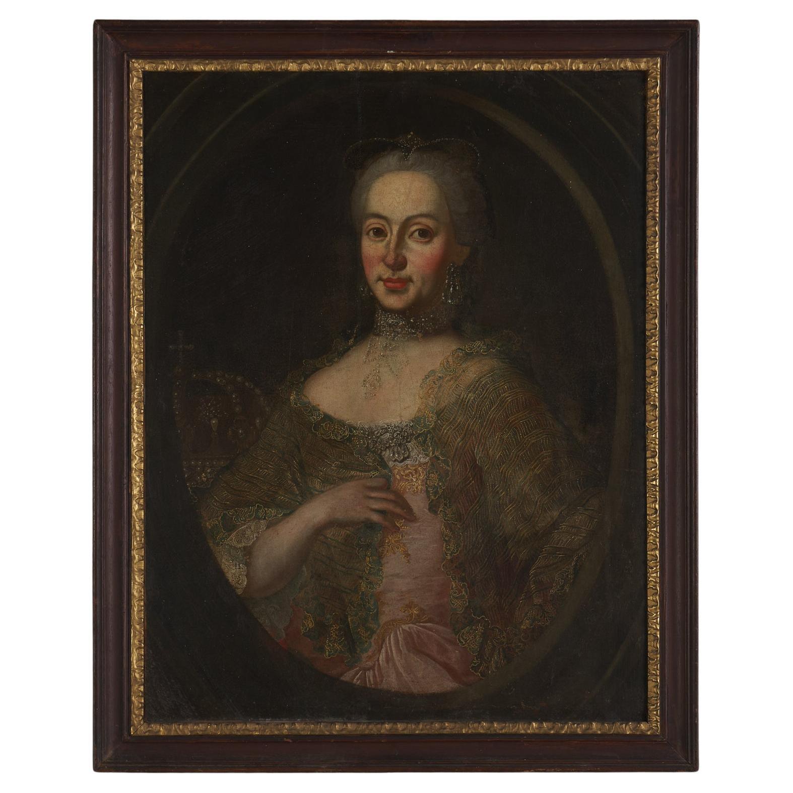 Continental School Oil Portrait of Maria Theresa (1717-1780)