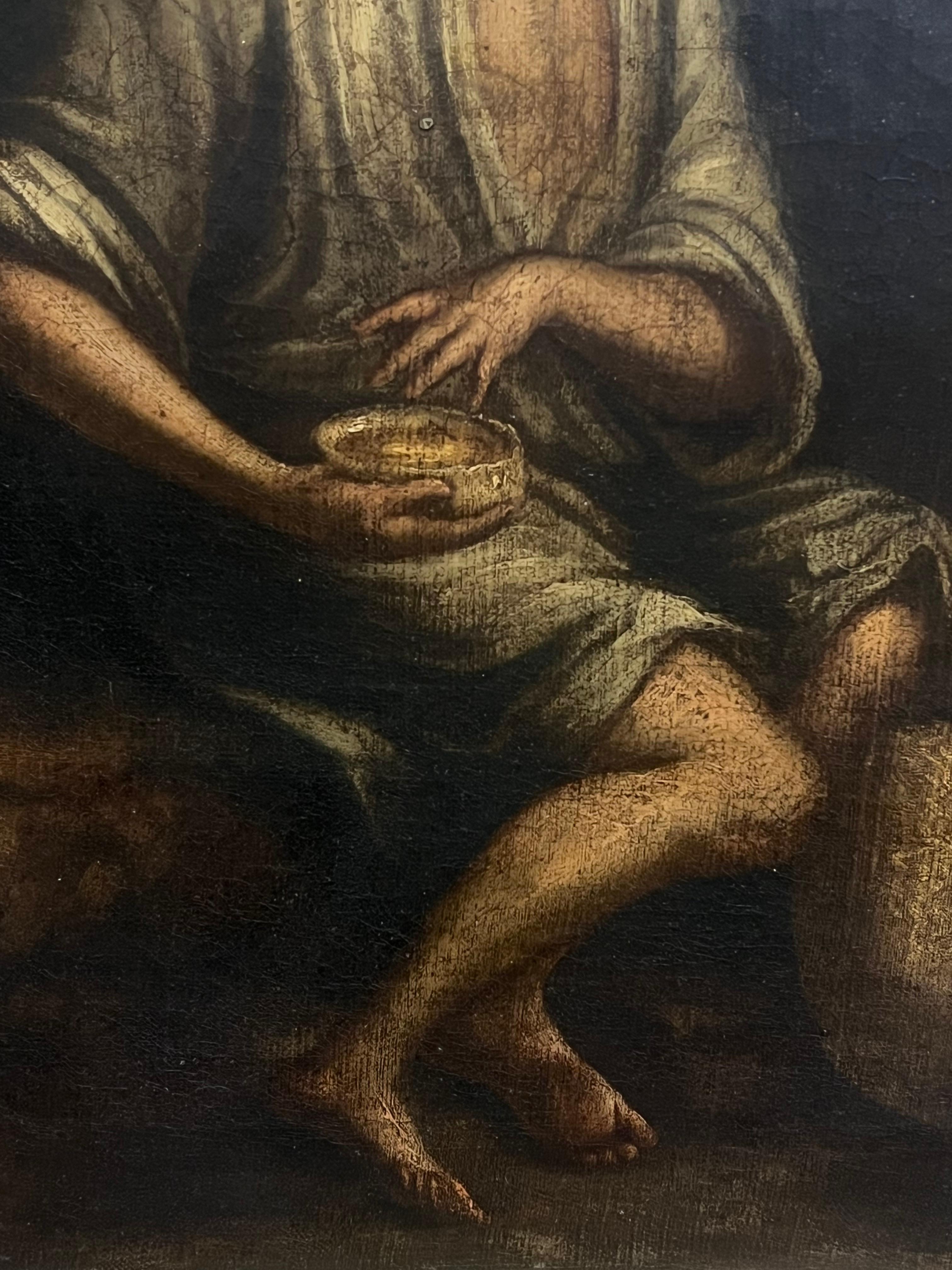 Tres figuras en un paisaje
Continental School, finales del siglo XVIII
según el cuadro anterior de Murillo
óleo sobre lienzo, enmarcado
Enmarcado: 31,5 x 35 pulgadas
Lienzo: 26 x 36,5 pulgadas
Procedencia: colección privada, Reino Unido
Estado: muy