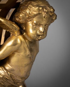 Continental Silver Gilt and Glass Figural Centerpiece, circa 1880