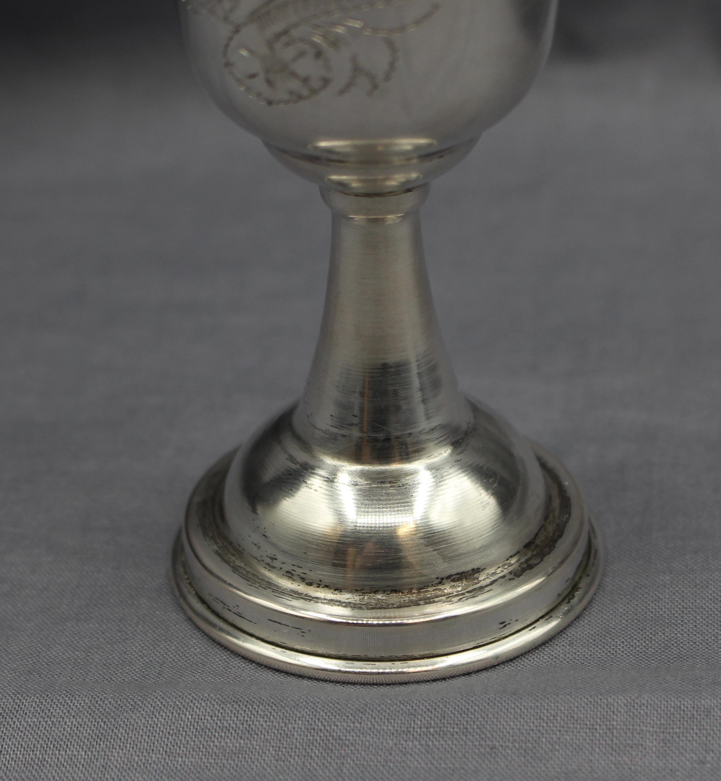 Continental Silver Kiddush Cup For Sale 3