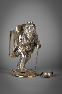 Continental Silver Novelty Figure of a Sojourner, circa 1880