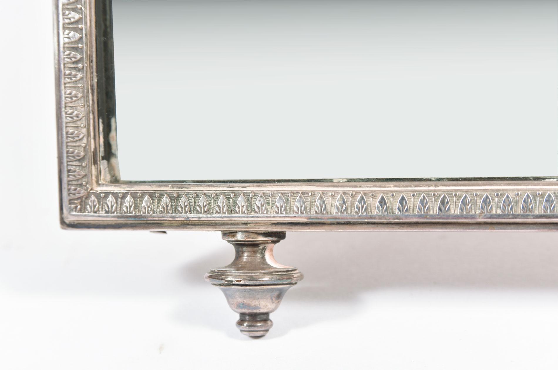 Mid-20th Century Continental 1940's Silver Plated Dressing-Table Mirror