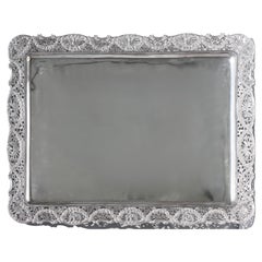 Vintage Continental Silver Rectangular Tray, Probably German