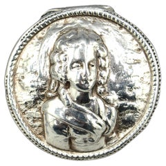Continental Sterling Silver "Patch Box", Late 19th Century