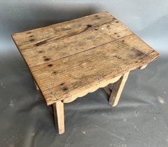 Continental stripped pine side table