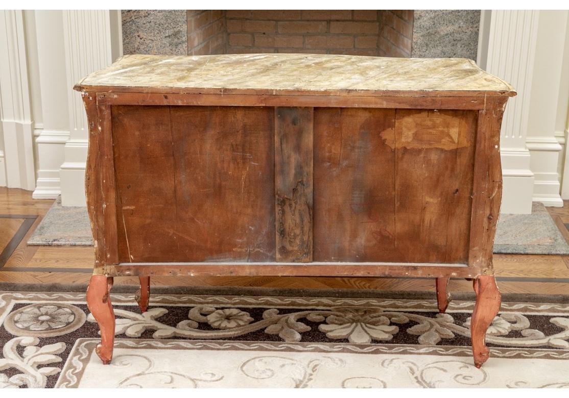 Continental Style Italian Paint Decorated Bombe Chest For Sale 6