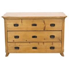 Continental Three Drawer Pine Chest