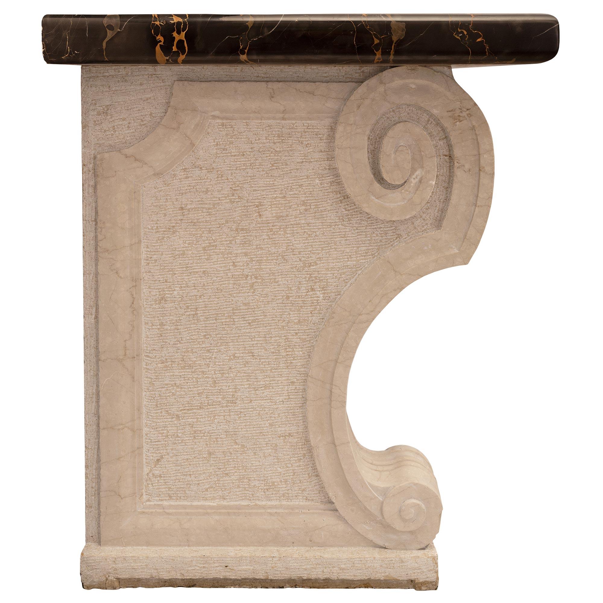 Unknown Continental Turn of the Century Neo-Classical St. Stone and Marble Console For Sale