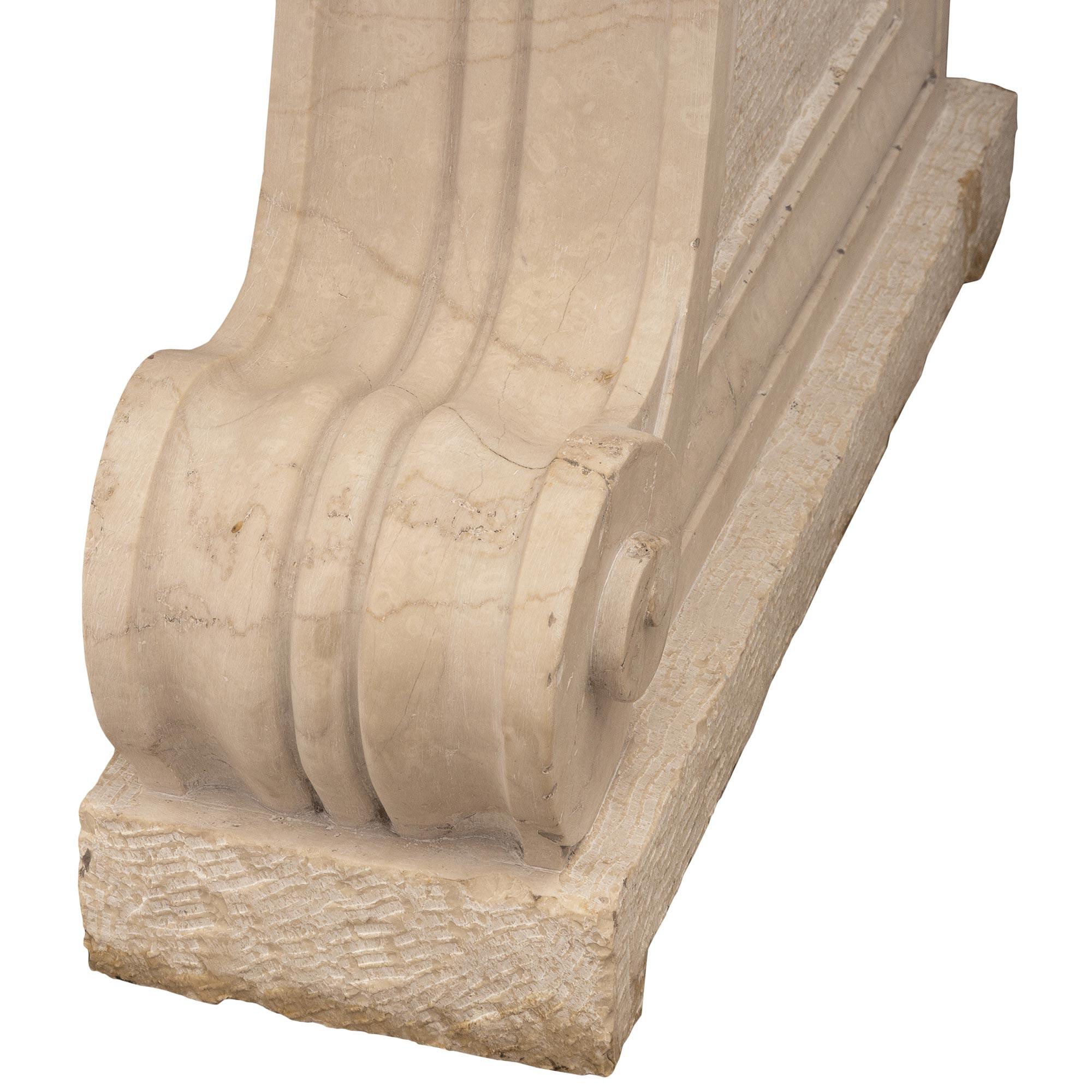 Continental Turn of the Century Neo-Classical St. Stone and Marble Console For Sale 3