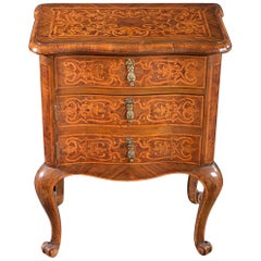 Continental Walnut and Satinwood Marquetry Cabinet