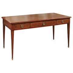 Continental Walnut Inlaid Writing Table, circa 1880