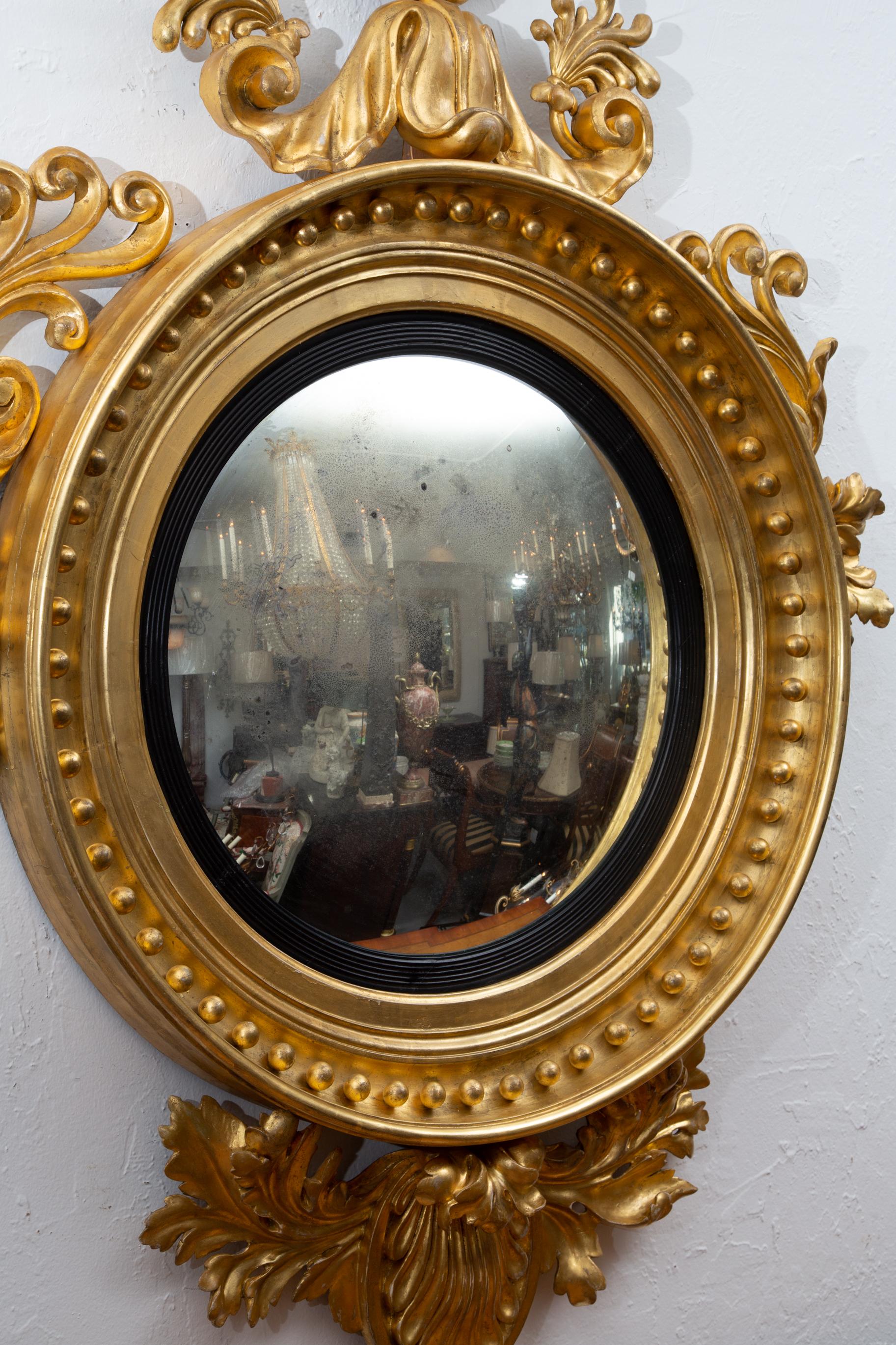 Continentinal Gilt Early 19th Century Wall Mirror For Sale 7