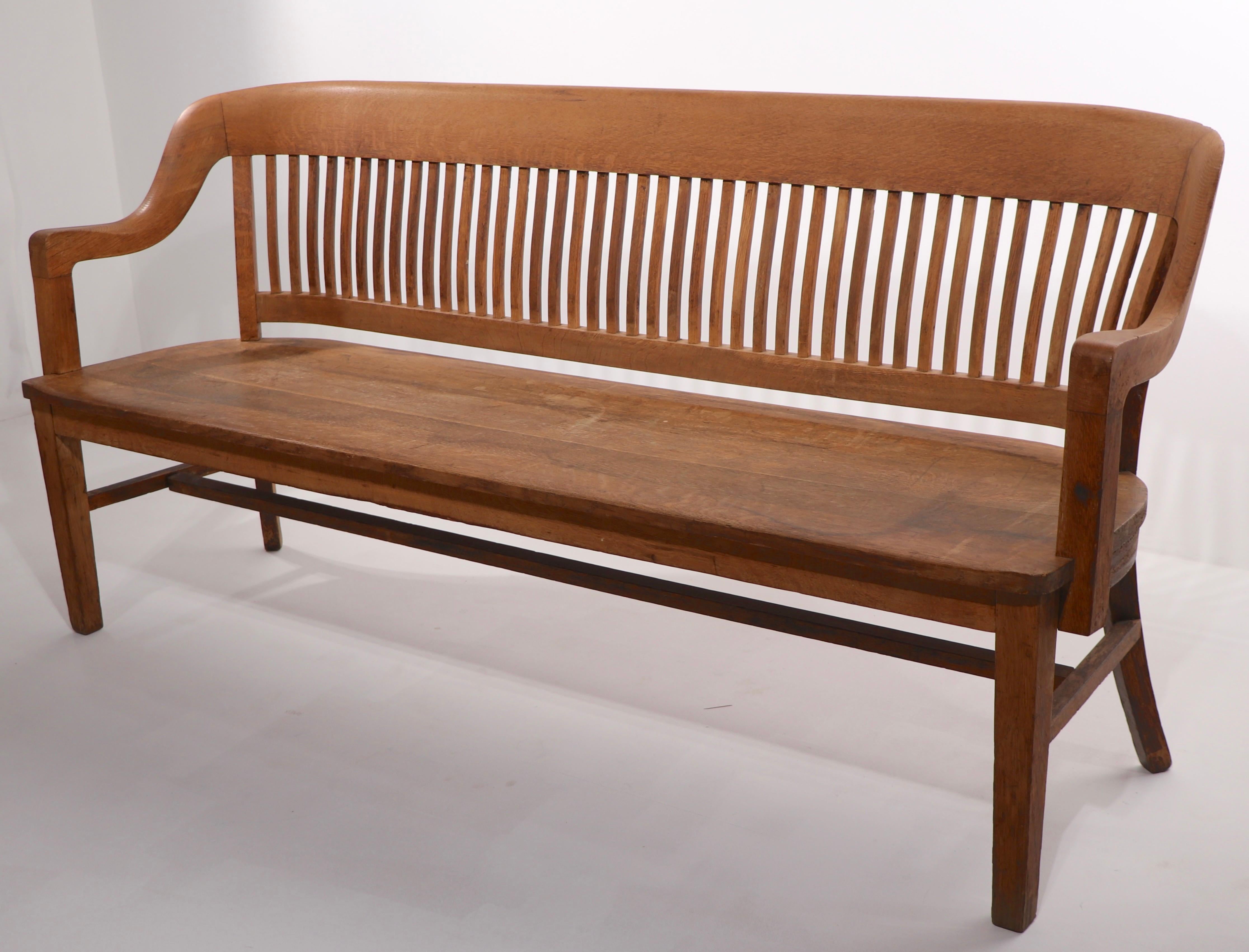 Industrial Continuous Back Courthouse Bench by Gunlocke