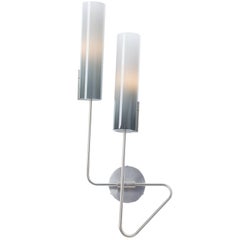 Continuum 01 Sconce: Satin Nickel/Charcoal Ombre Shades by Avram Rusu Studio
