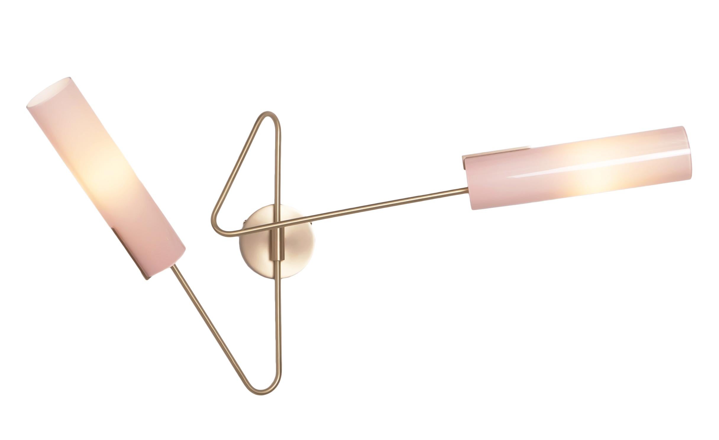 Modern Continuum 03 Sconce: Oil-Rubbed Bronze/Charcoal Glass Shade by Avram Rusu Studio For Sale