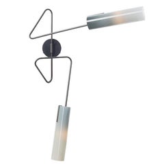 Continuum 04 Sconce: Oil-Rubbed Bronze/Slate Ombre Glass by Avram Rusu Studio