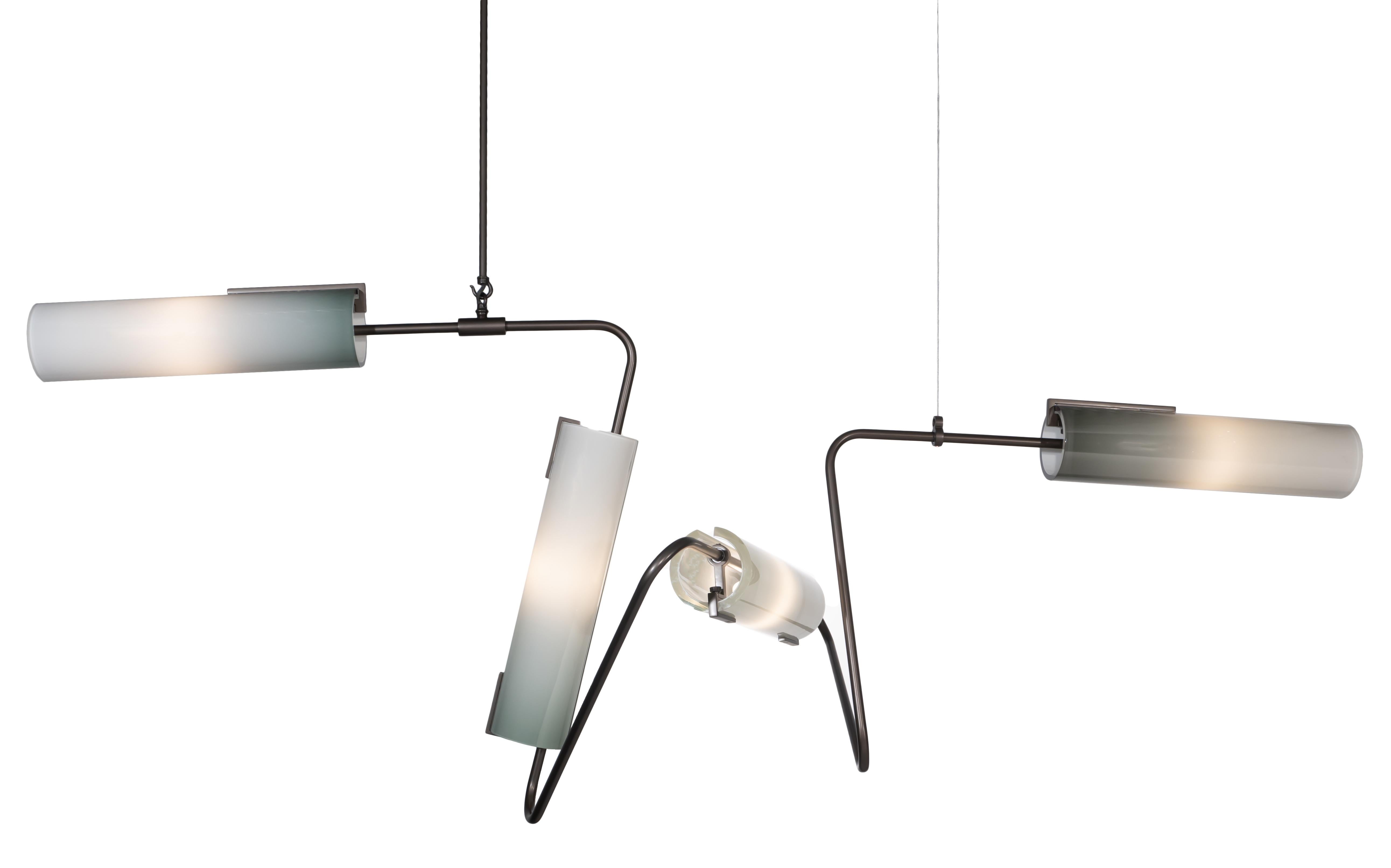 Lampadario Continuum 102: Raisin, Charcoal and Orange Glass di AVRAM RUSU STUDIO in vendita 3