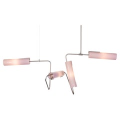 Continuum 64 Kronleuchter: Taupefarbenes Glas von Avram Rusu STUDIO