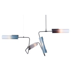 Continuum 64 Kronleuchter: Schiefer, Taube, Graues Glas by Avram Rusu STUDIO